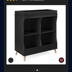 modern changing table book shelf