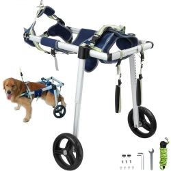 VEVOR - 2-Wheel Dog Wheelchair, Lightweight and Adjustable, Ideal for Assisting in Recovery, Ideal for Pets with Injuries, Disabilities, Paralysis or 