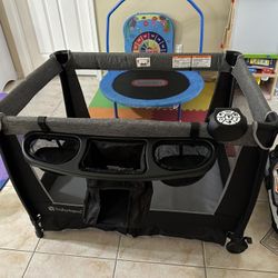 Baby Trend Simply Smart Nursery Center Playard with Bassinet and Travel Bag