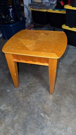 Wooden End Table with Tapered Legs