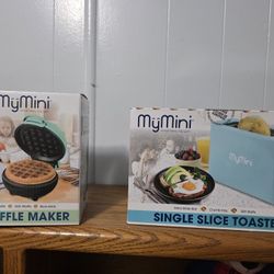Cute Toaster And Waffle Maker