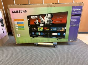 85 TV Samsung smart 4K HDTV 120 Hz $55 down on Financing for delivery six month warranty