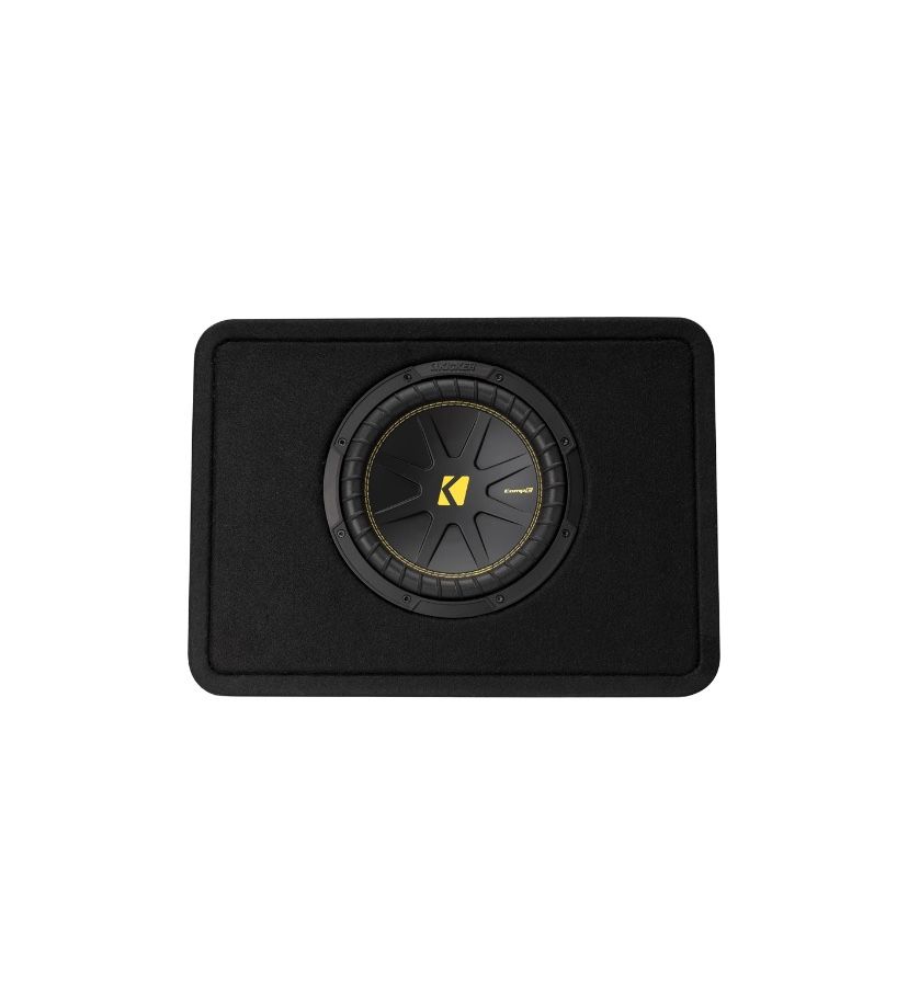 Kicker 50TCWC104 CompC 10" Subwoofer in Thin Profile Enclosure 4-Ohm