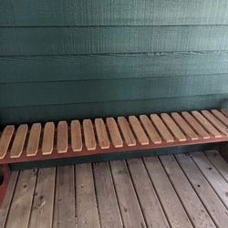 Hand Made Slatted Bench