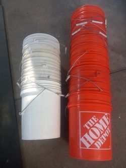 5 Gall plastic buckets $4 each