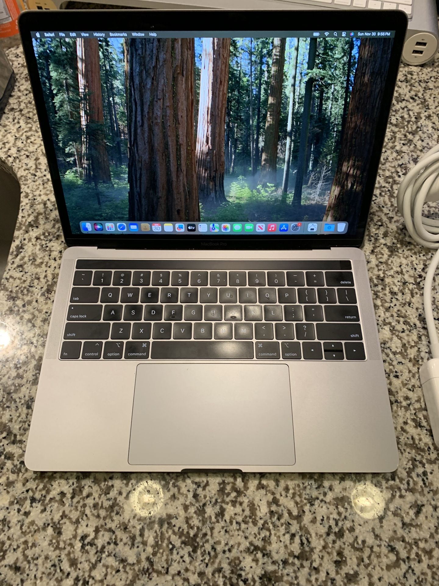 2018 MacBook Pro 13-inch Retina Display Touch Bar 2.3ghz Quad Core Intel  i5 Sequoia macOS 8gb Ram 256gb Ssd With Charger Works Great 