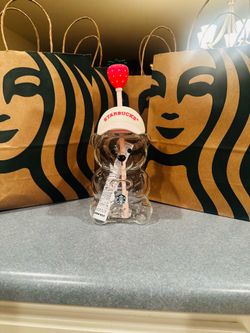 Starbucks Pink Bearista Glass Cold Cups