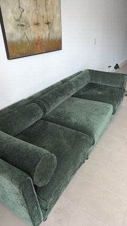 Green sofa