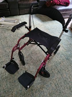Collapsible wheel chair/walker combo