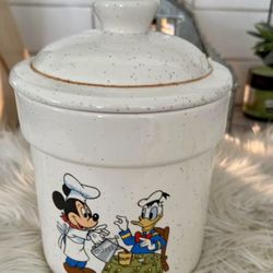 Vintage RARE 1980s Mickey Mouse & Donald Cookie Jar / canister