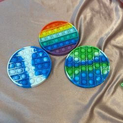 Pack of Three Circle Pop-it’s ! (fidgets)