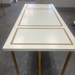 White and gold table 