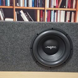 Brand new 12" skar subwoofer 1200 watts / 600 rms, dual voice coil 4+4 ohm, with spl box