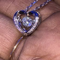 Diamond 1c heart necklace