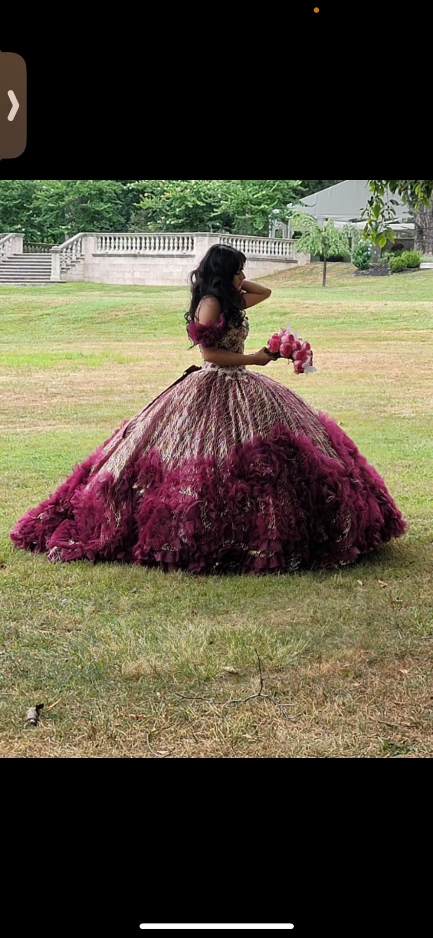 Morilee Quince Dress burgundy/silver