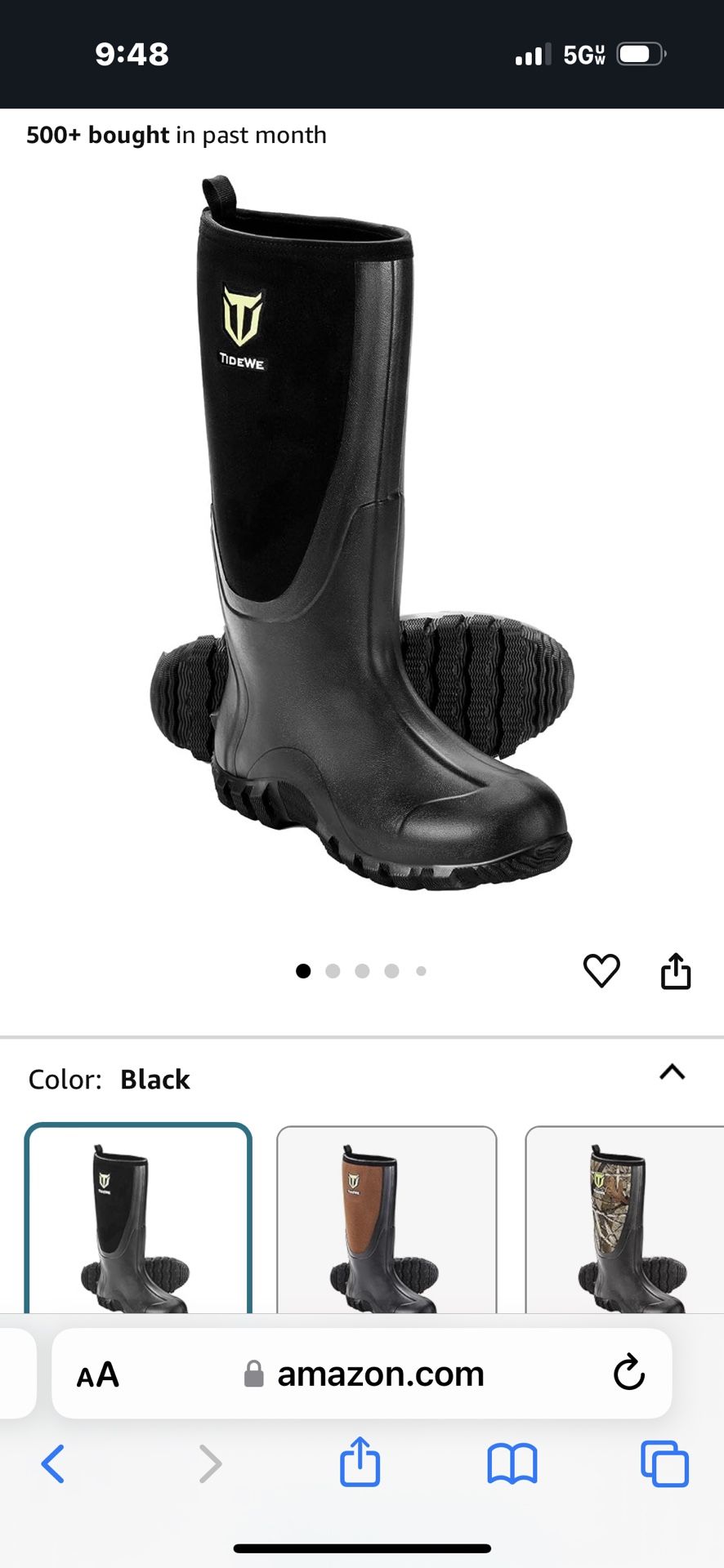 Tidewe rubber boots 