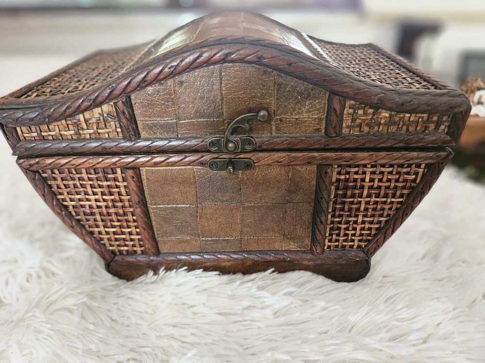 Beautiful antique wooden chest