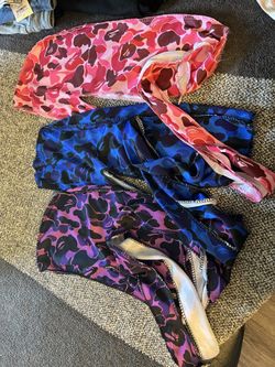 3 Bape Durags / 2 Camo Durags - Used 