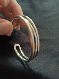 Vintage Tiffany and Co Ladies Silver Bangle Cuff Bracelet