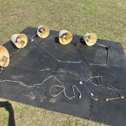 5 Swing Arm Wall Lamps & Hardware 