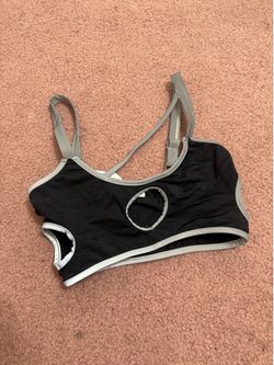 New Small black silver light reflective cyber crop tank top festival rave outfit