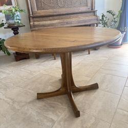 Mid-Century Modern Conant Ball Round Pedestal Table 