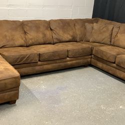 Sectional Sofa Chaise Couch Lounge Brown Lane Furnishings