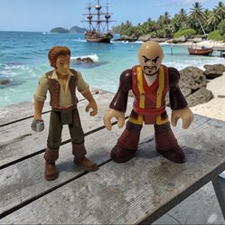 (Lot Of 2) Imaginext Series 5 Samurai Warrior & Pirates of Caribbean H. Turner. These are collectible Fisher-Price action figures from two different s