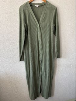 Isabel Green Ribbed Maternity dress
