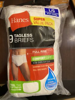 HANES Briefs Our Most Comforatable Tagless Tightie Whitie 4 pairs