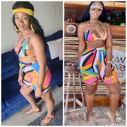 2 Piece Biker Shorts Set 