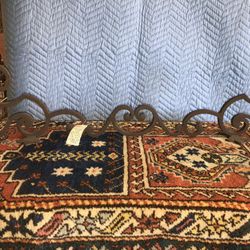 Antique Rust Finish On Wrought Iron Fireplace Front 