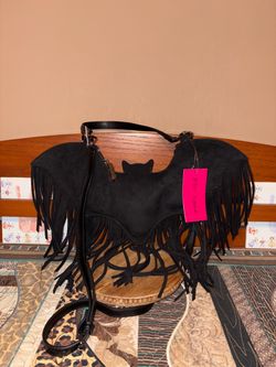 Betsey Johnson Bat Fringe Purse