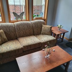 Sofa, Rocking Chair, Coffee Table, 2 End Tables