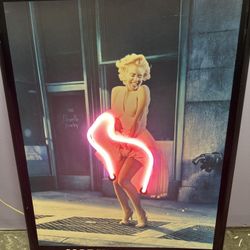 Marilyn Monroe Neon Picture Vintage 