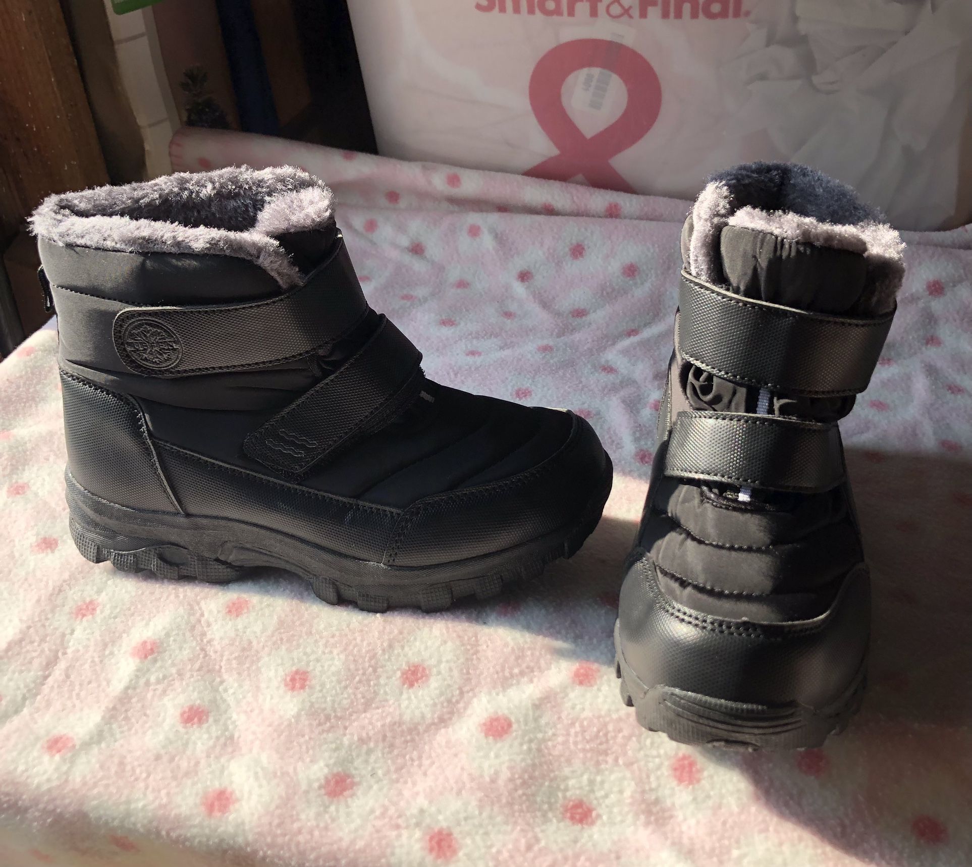 Kids Fleece Lined Winter Boots 