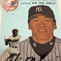 Hidiki Matsui Autograph Holographic Official Baseball Card