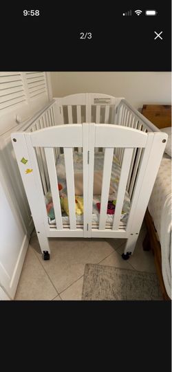 Foldable Travel Mini Baby Crib (24” wide x 38” length)