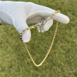 14KT Gold Rope Chain 6mm Necklace 22” 