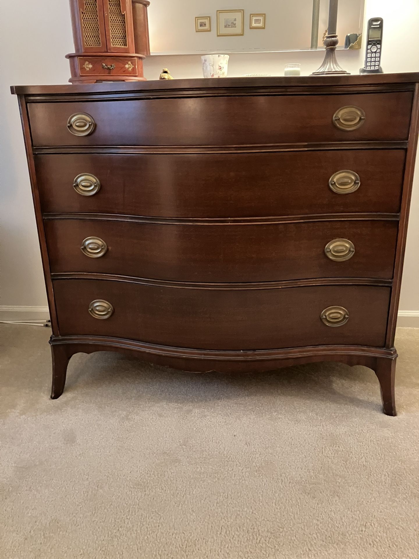 Seven Piece Vintage Wooden Bedroom Set