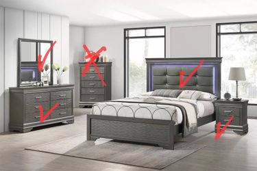Queen set bedroom 4pcs brand new in box