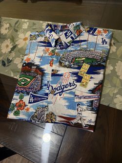 Dodgers Reyn Spooner Aloha Hawaiian Button Up Shirt XL