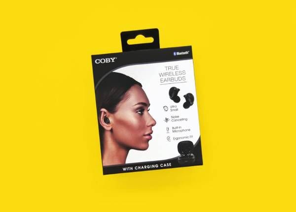 Wireless Bluetooth Earbuds with Built In Mic & Charging Case (BLACK)