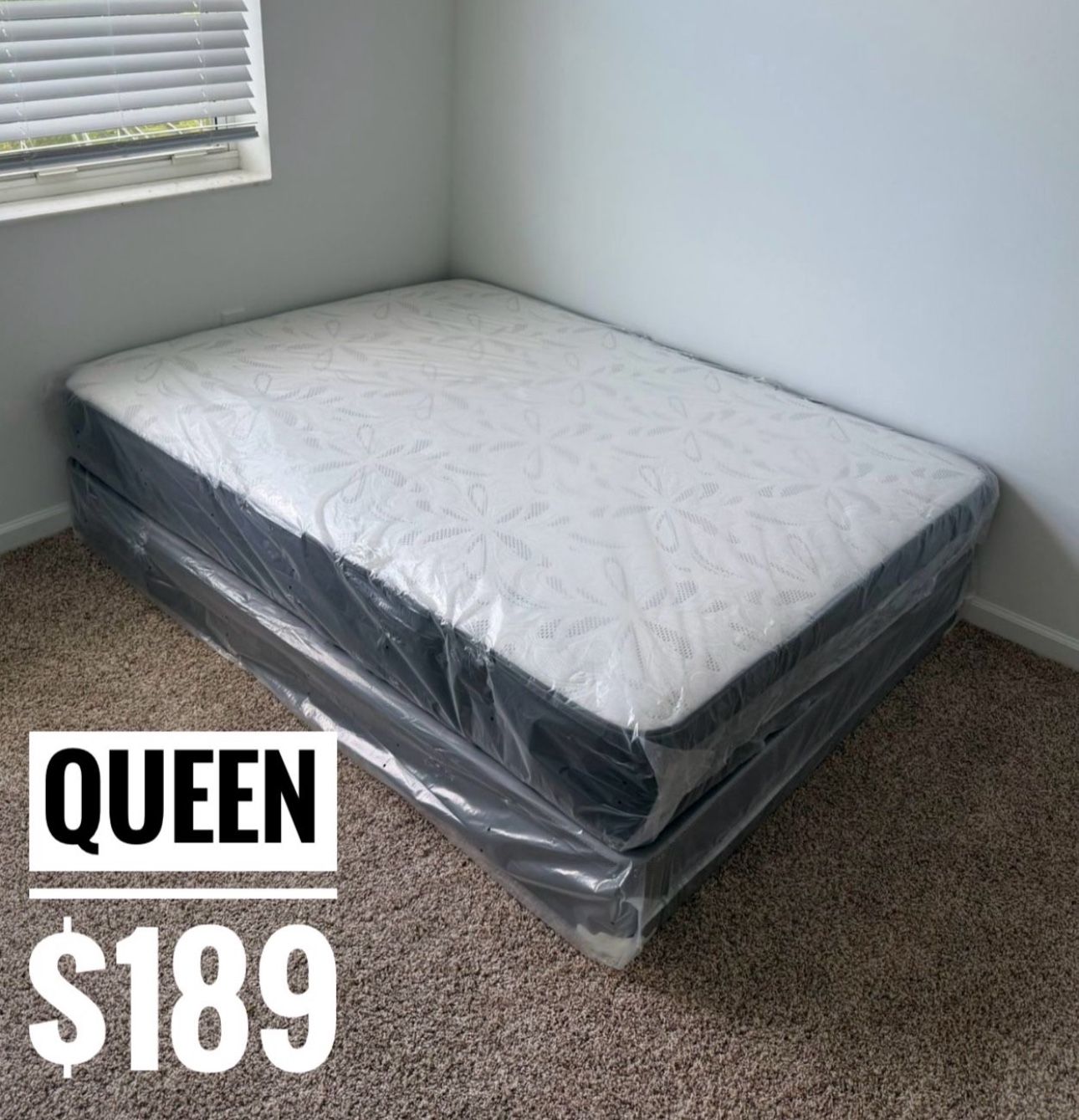 NEW Mattress Queen Size Regular With Box Spring // Offer 🚚