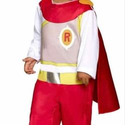 Ryan's World, Red Titan Jumpsuit Costume for Children with Cape and Mask, Boys 
Size 3T-4T 
Condition used good
no returns 
Feel free to ask questions