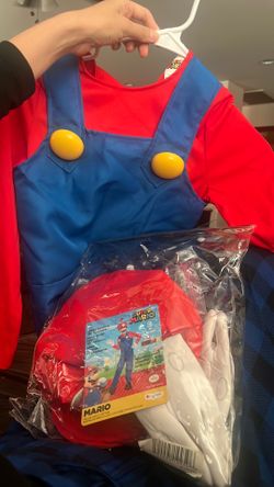 Super Mario kids costume size medium accessories included