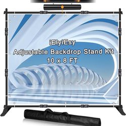 Backdrop Banner Stand, 10x8FT