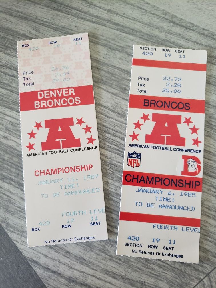 Ticket stubs