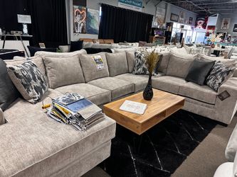 Gorgeous sectional! $2799 🩶☎️📦 Any fabric & color!