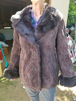 Leather sued jacket size m